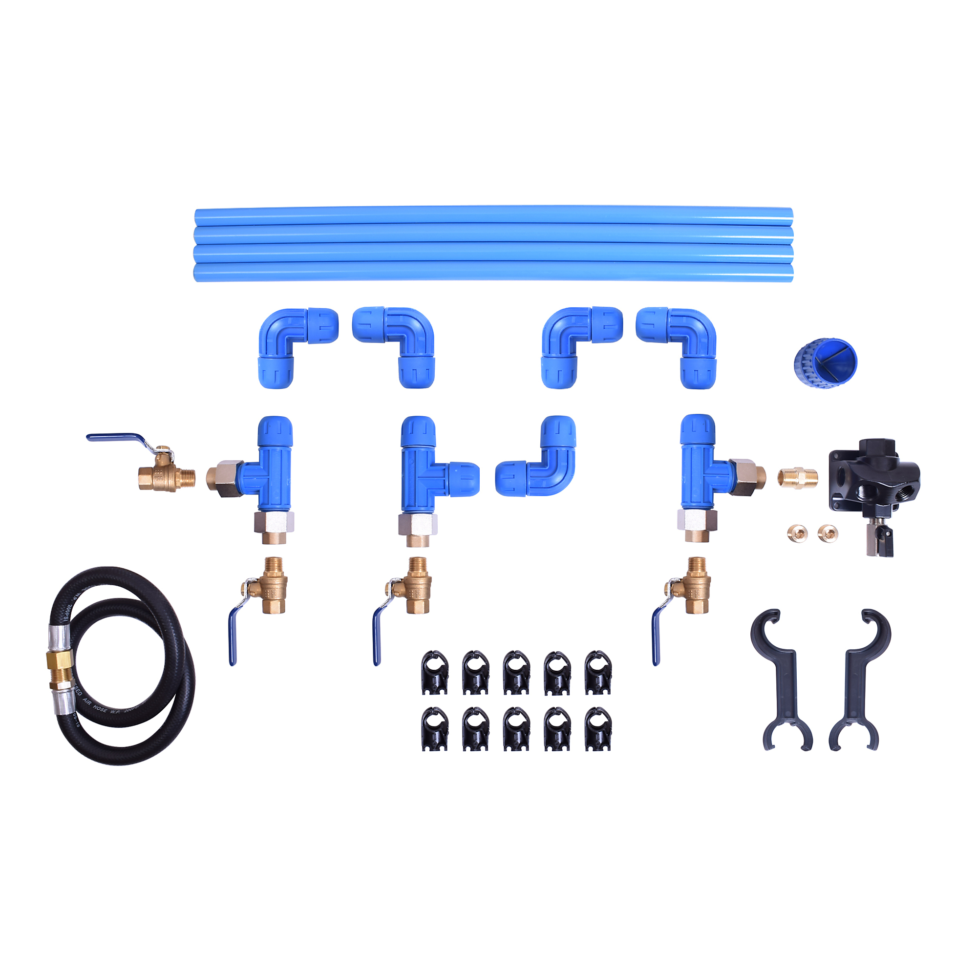 Fastpipe, 30ft. pipe, 4 drains, 8 fittings, jumper hose, Max. PSI 190 Model# F28072